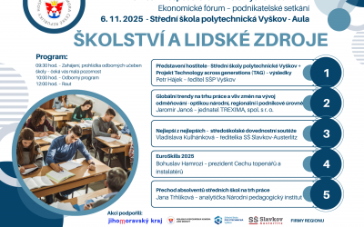 Ekonomické fórum – podnikatelské setkání - ŠKOLSTVÍ A LIDSKÉ ZDROJE 6. 11. 2025
